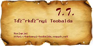 Tárkányi Teobalda névjegykártya